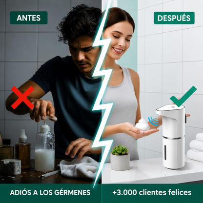 Dispensador de Jabón Automático — Sin Contacto, Recargable USB, Higiene Total en Tu Hogar.
