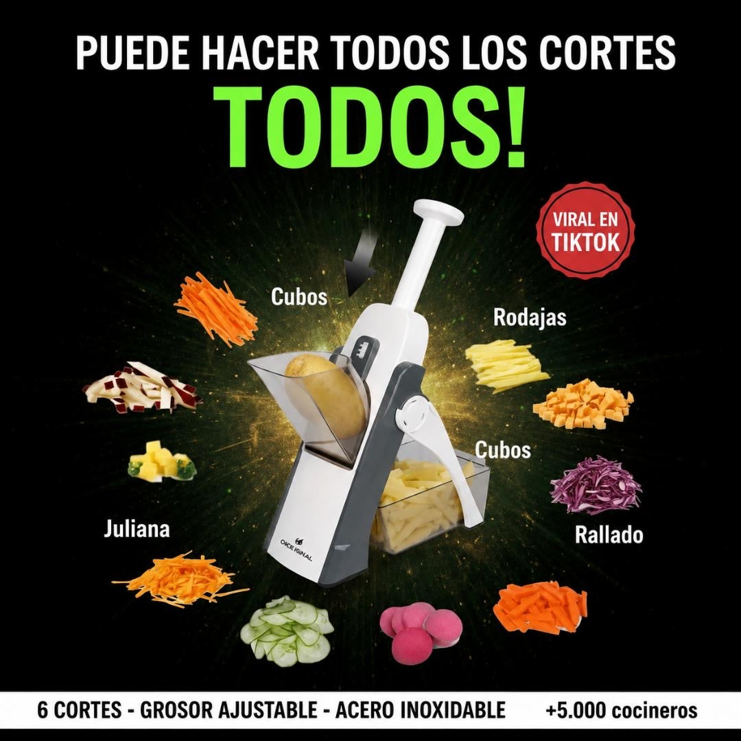 Picadora de Verdura Estilo Brava — Cortes Uniformes en Segundos, Sin Cuchillo ni Esfuerzo.