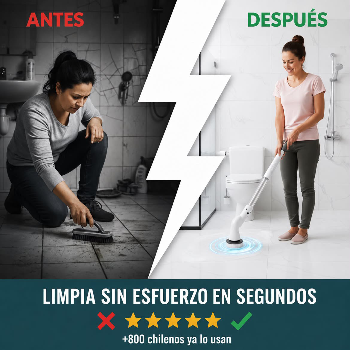 Cepillo de Limpieza Eléctrico — Elimina Grasa y Sarro en Segundos, Sin Esfuerzo.