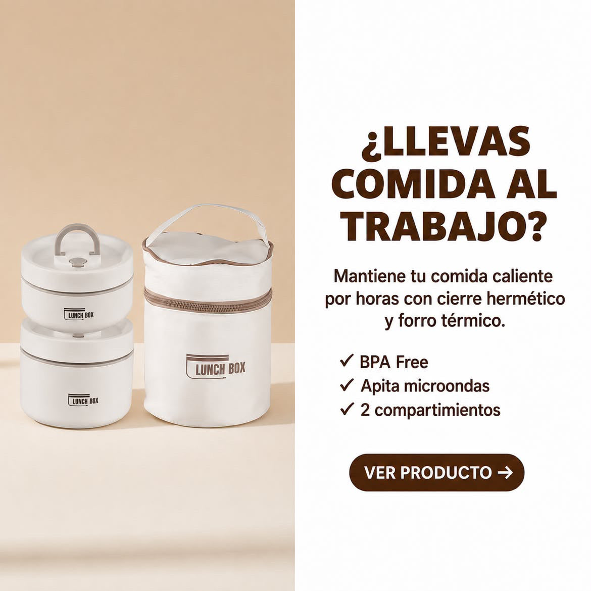 Lonchera con Forro Térmico — Tu Comida Caliente o Fría Donde Vayas, Sin Derrames.