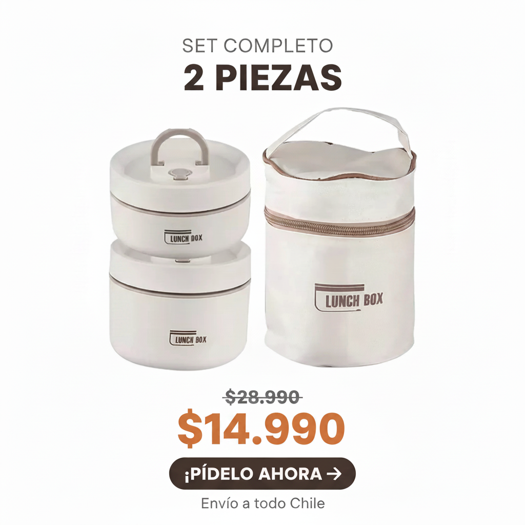Lonchera con Forro Térmico — Tu Comida Caliente o Fría Donde Vayas, Sin Derrames.