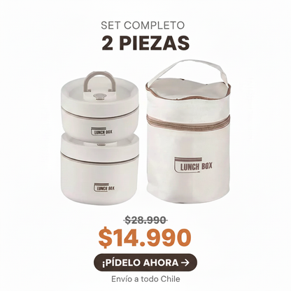 Lonchera con Forro Térmico — Tu Comida Caliente o Fría Donde Vayas, Sin Derrames.