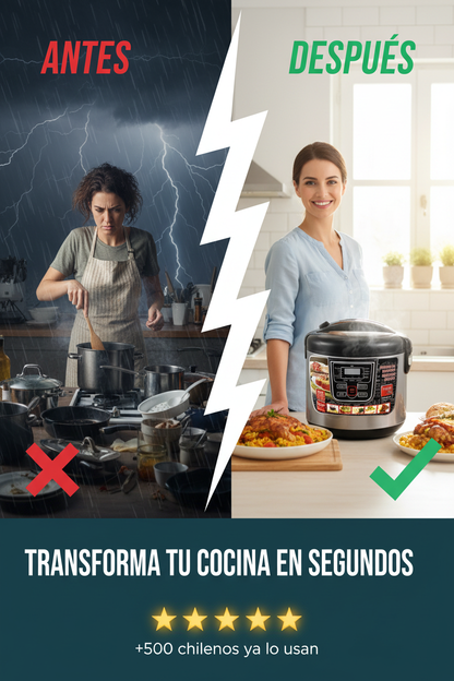 Olla Eléctrica Digital 12 en 1 — Cocina Todo Sin Esfuerzo, Con Placas Cerámicas Antiadherentes.