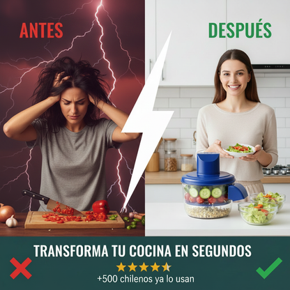 Picador Eléctrico Automático — Pica Ajo, Frutas y Verduras en Segundos, Sin Olor en las Manos.