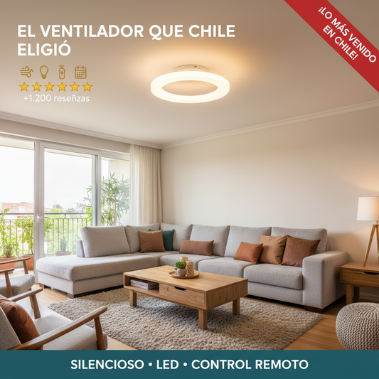 Ventilador de Techo con Luz LED Integrada — Fresco e Iluminado en Un Solo Producto, Silencioso y Elegante.