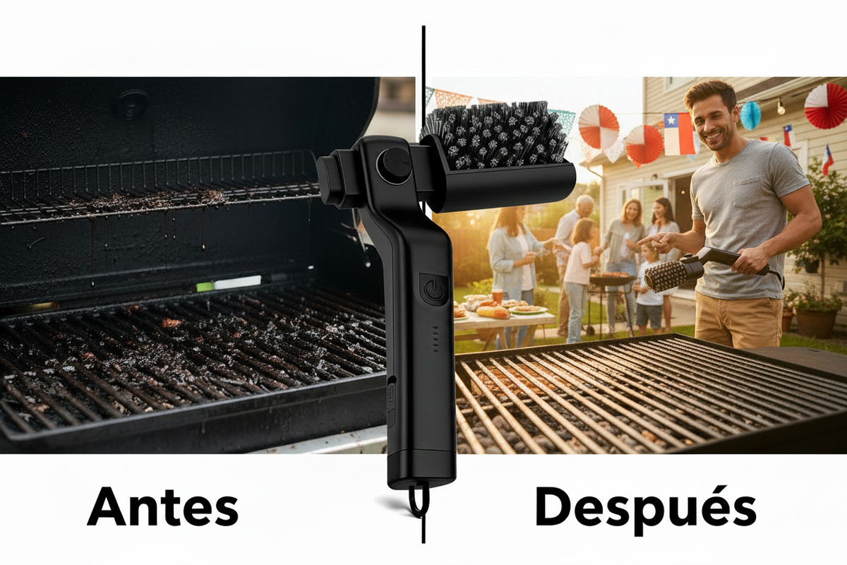 Cepillo Eléctrico Para Parrilla 2 En 1..