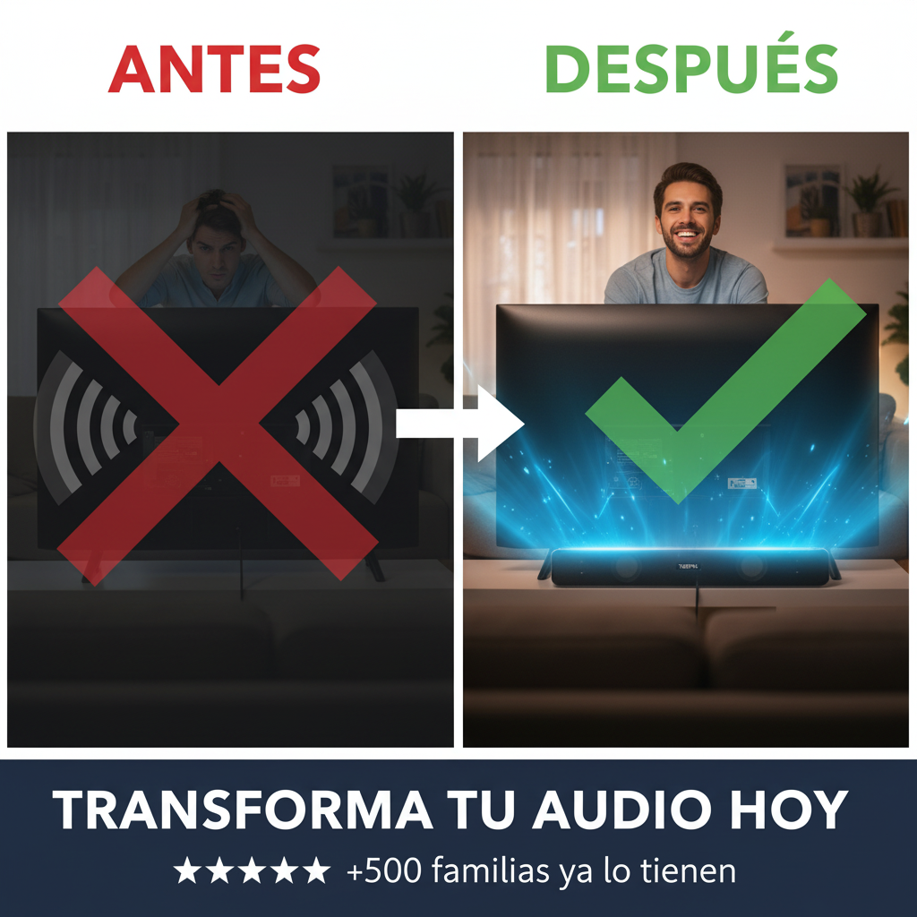 Barra de Sonido Bluetooth — Audio Potente y Envolvente en Tu Hogar, Sin Cables ni Complicaciones.